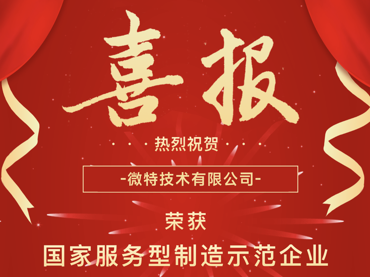 國家級榮譽！微特榮獲國家服務(wù)型制造示范企業(yè)